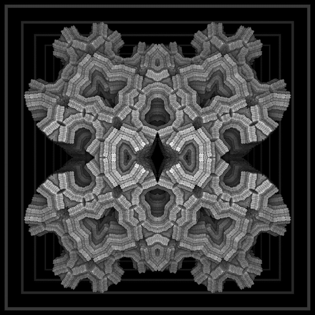 Creepy interactive fractal controlled by the mouse