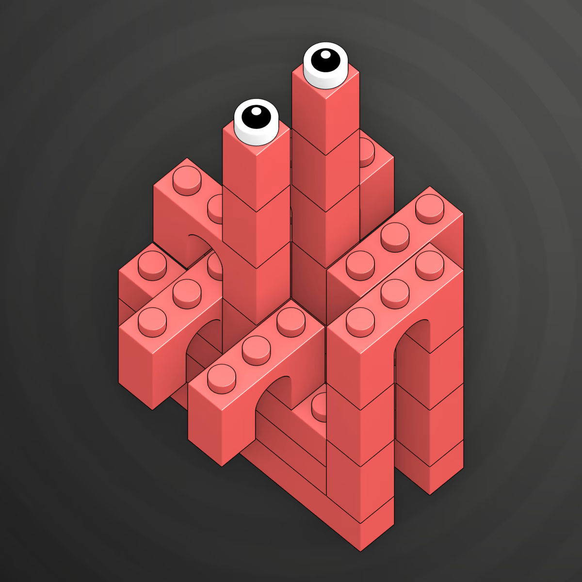 Click — 1024 unique constructions with and without eyes