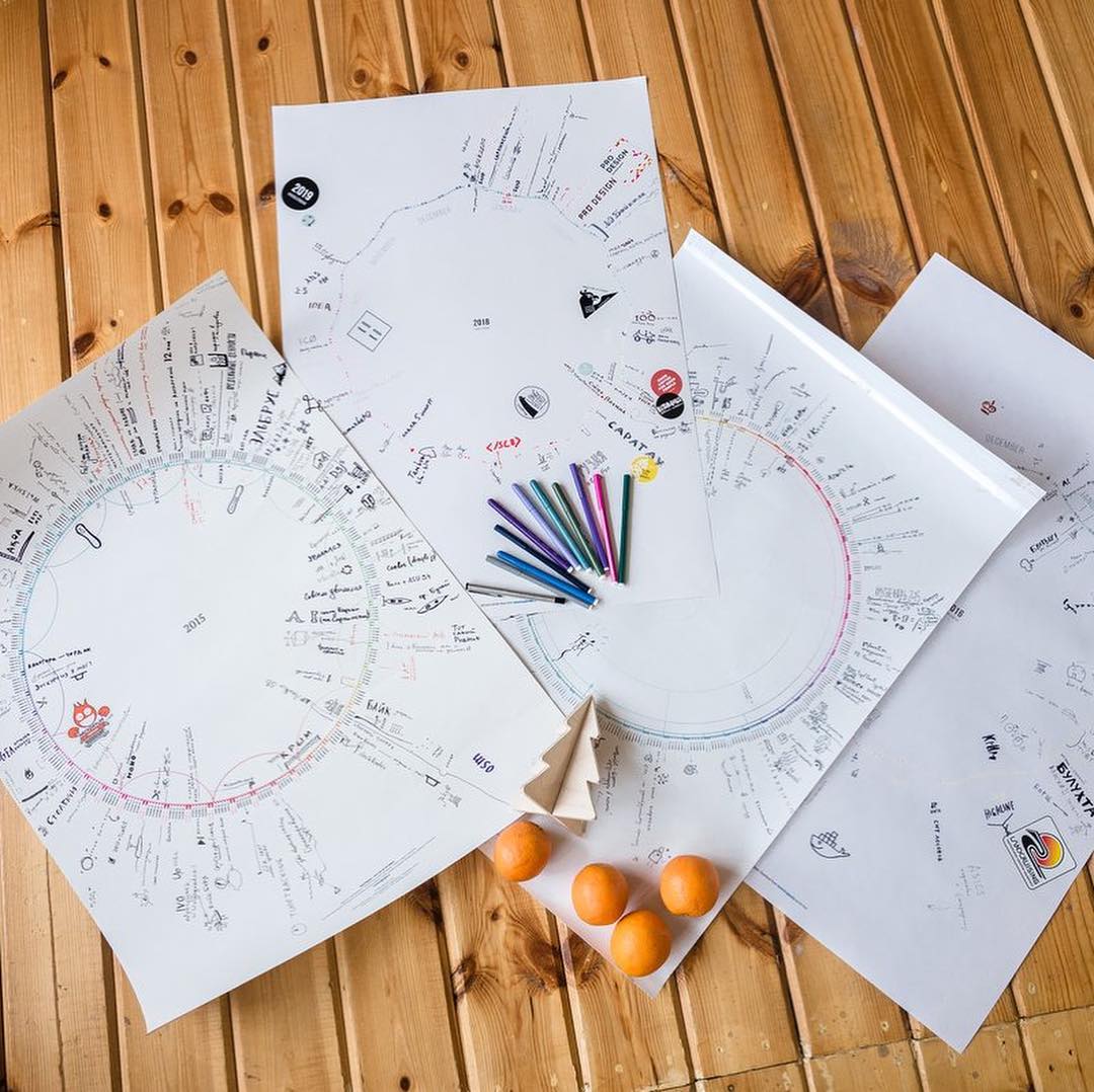 Kruglendar — Round Poster-Calendar