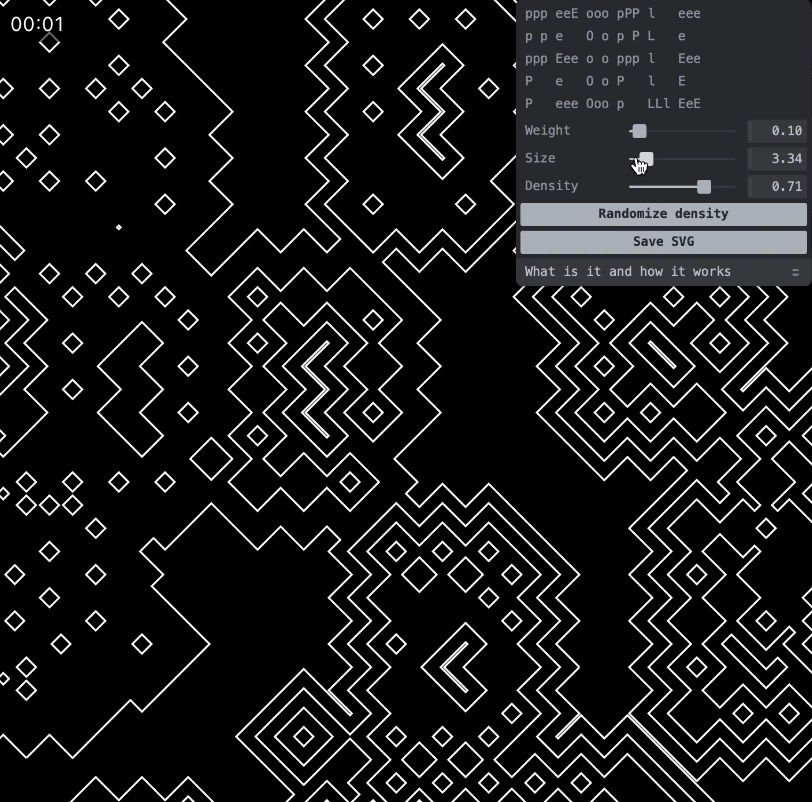 Online Drawing Tool for Strange Vector Shapes