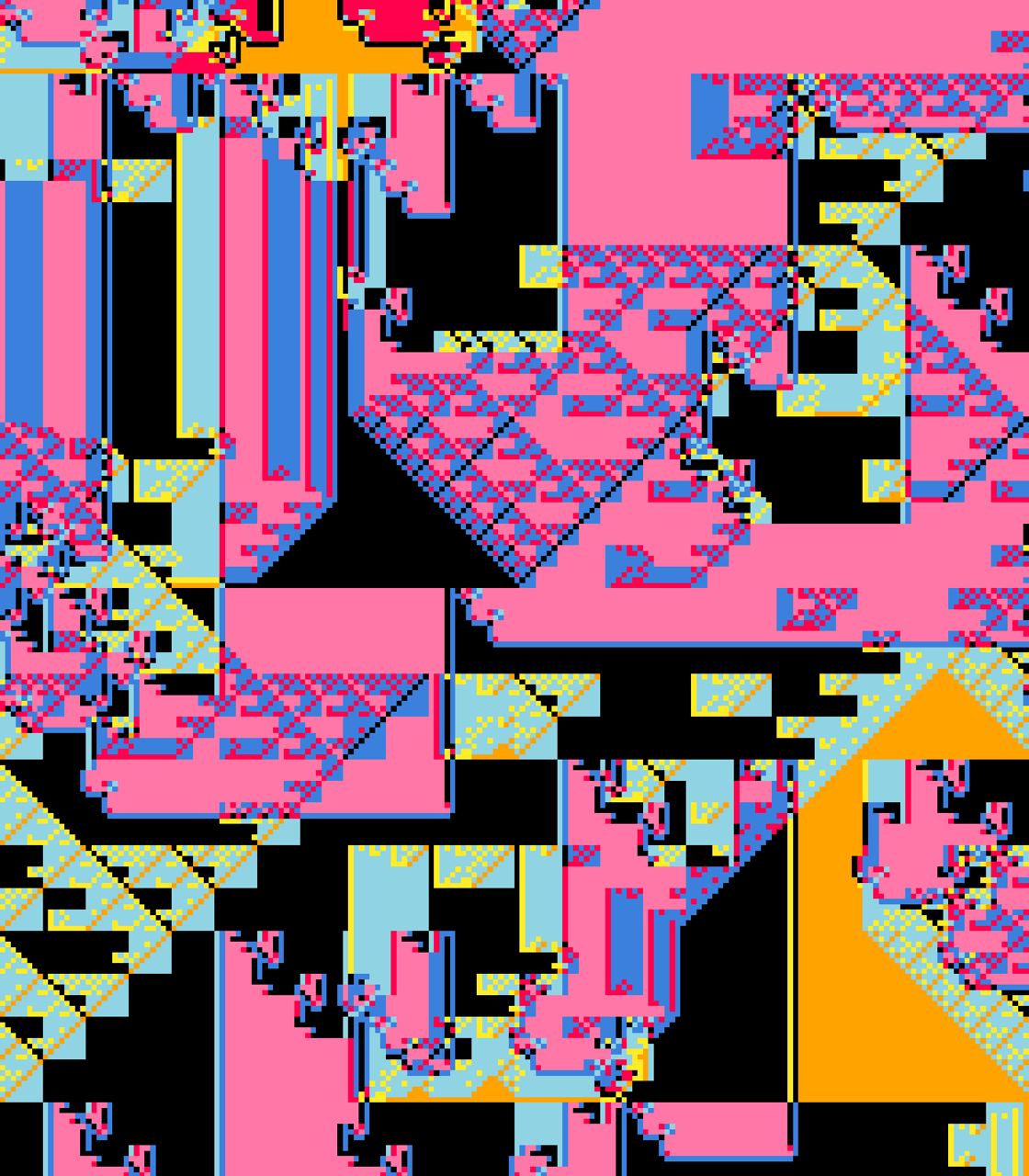 Zero-player game. Infinite non-repeating pattern